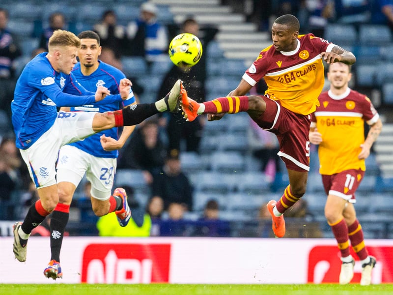 Caused Rangers defence problems with his pace and was heavily involved in opener as he broke the offside trap to set up the attack. Replaced on 63 minutes and Motherwell missed the Zimbabwean thereafter - 7
