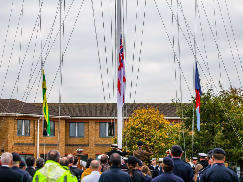 The Flag Haul Down Ceremony at HMS Sultan.