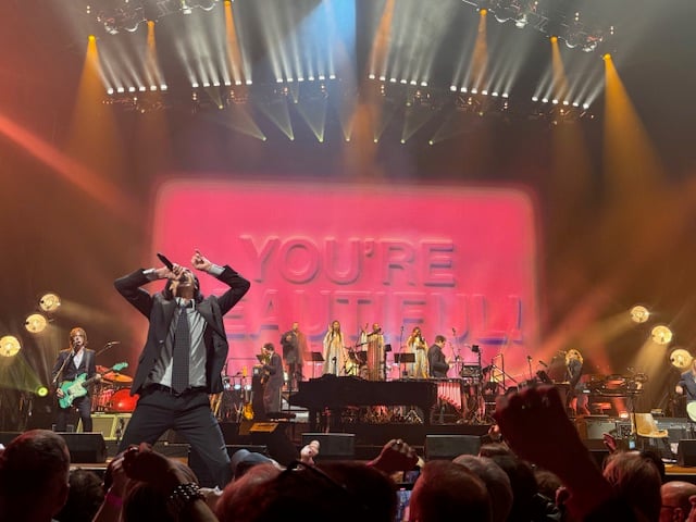The band started the concert with two singles from the new album - 'Frogs' and 'Wild God'.