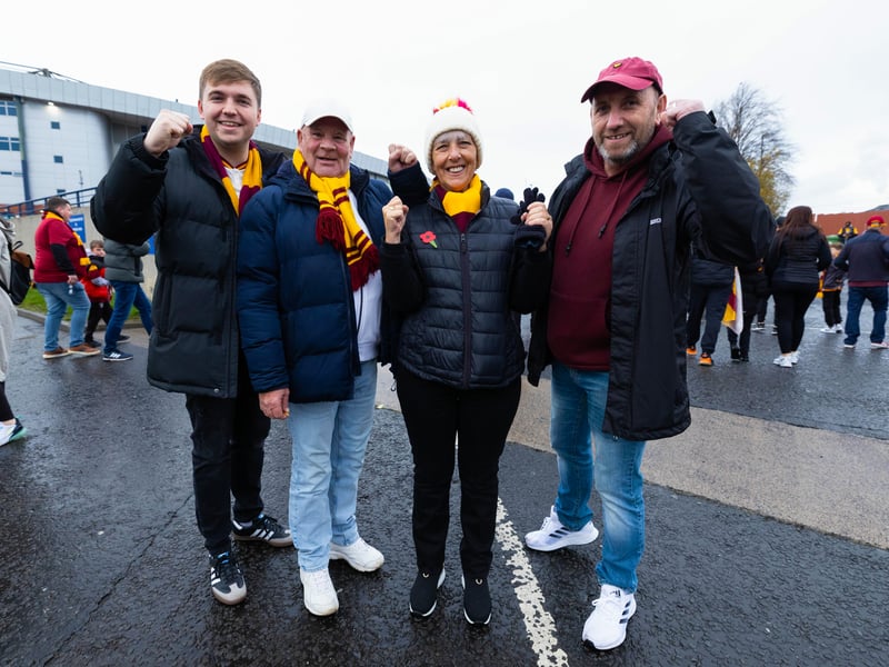 Motherwell fans prior to the game at Hampden Park.