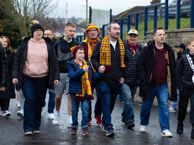 Motherwell fans head to Hampden Park.