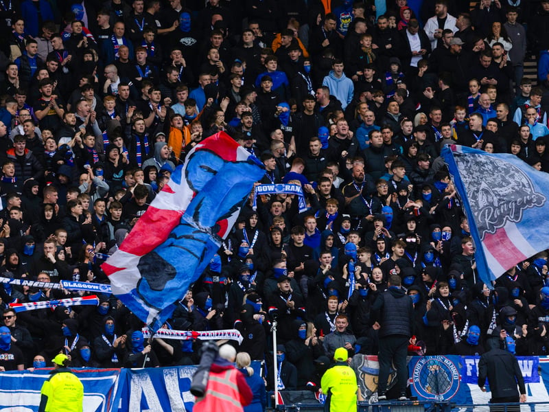 Rangers fans during the game.