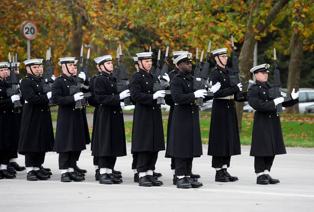Royal Navy personnel from Portsmouth are being put through their paces ahead of the National Remembrance services at The Cenotaph.