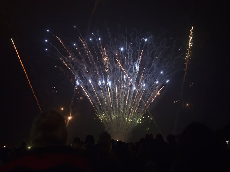 The crowds watching the fantastic display