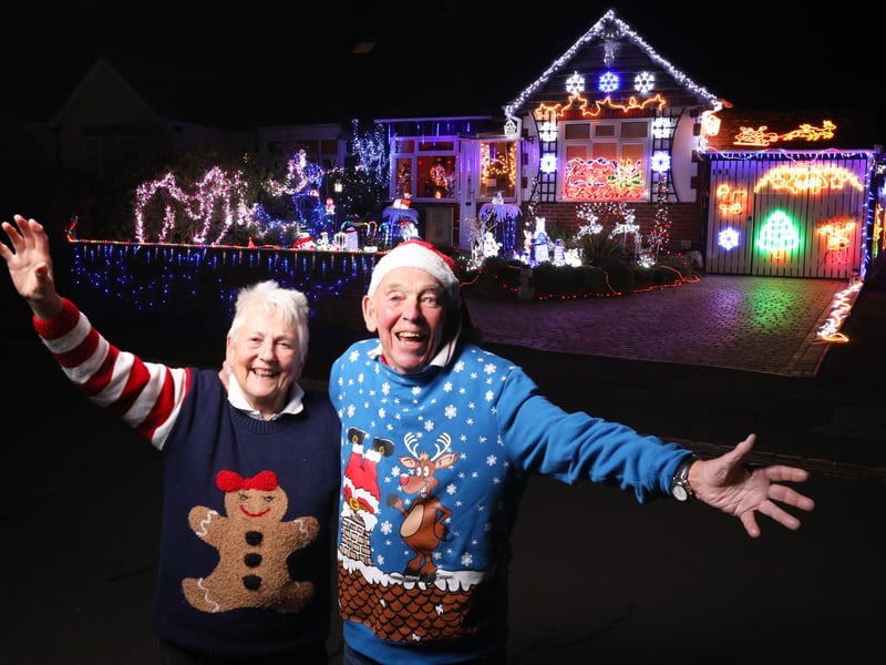 Barbara and Bill Wright have decorated their house in Portchester with Christmas lights for charity for the past 17 years, and this year is no different.


Picture: Chris Moorhouse