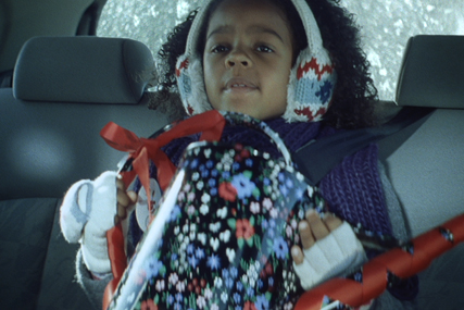 Set to Ellie Goulding singing Elton John's 'Your Song', this advert features a series of familiar Christmas present-buying scenes - parents sneaking gifts past the kids and hiding them in the loft, a series of people wrapping items with degrees of success and a cute nipper pinning up a stocking for the family dog.