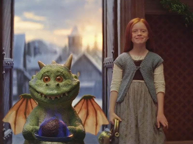 Bastille's cover of REO Speedwagon classic 'Can't Fight This Feeling' provides the music for this advert about a young dragon who can't stop accidentally setting things on fire and ruining the festive season. A young girl gifts him a Christmas pudding which he lights, maing friends with the previously fed-up villagers.