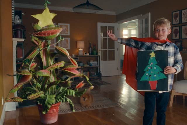 A new piece of music, entitled 'Festa', was composed for last year's advert and performed by Andrea Bocelli. Demonstrating that there's always room for new family festive traditions, a boy grows an unusual Christmas tree - an enormous monster Venus Flytrap. His family aren't too sure about Snapper but end up coming around to his unique attributes.