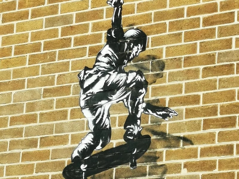 Seventh place goes to Skateboarder – painted by Bubba 2000, located on Bardwell Road, Neepsend. It makes the list for it's nod to the skating community in Sheffield.