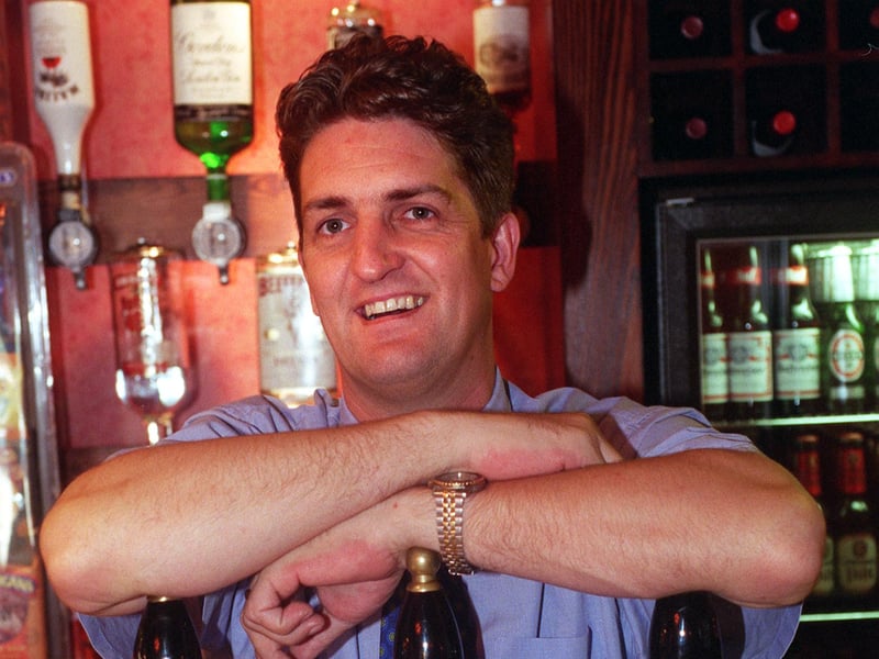 Simon James, landlord of the Gypsy Queen pub in Beighton, Sheffield, pictured in 1999