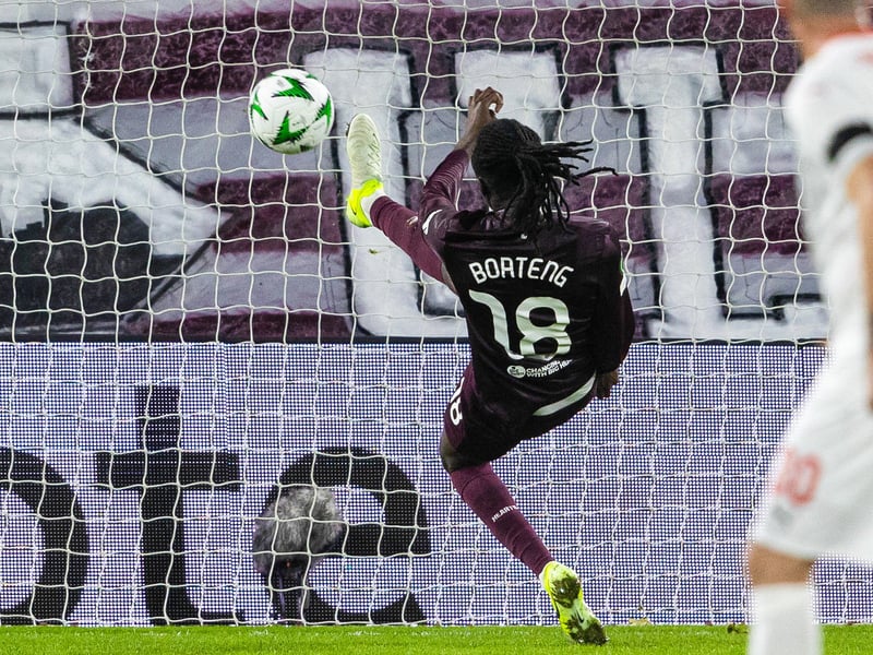The Hearts No 6 was the best player on the pitch in the opening 45 minutes, dominating proceedings with powerful tackling and crisp passing. He also saved a certain goal with an acrobatic clearance off the line. Like the team as a whole, his level dropped a notch after break. Replaced by Jorge Grant as Hearts chased a winner. 8