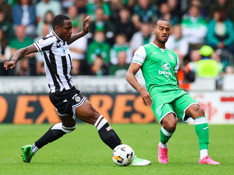 The Hibees left-back is available again after serving a three game suspension for his red card at Dundee.