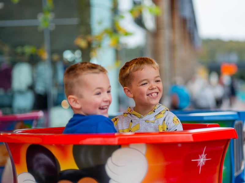 Ellis and Owen got to try out the recently opened teacups and carousel at Whiteley