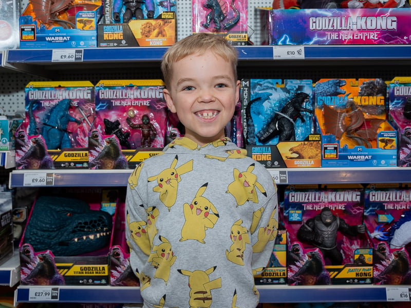 Ellis spent a fun-filled day in Whiteley including toy testing at The Entertainer