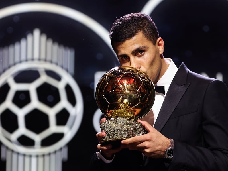 The Manchester City and Spain midfielder became the first Cityzens player to ever win the award last year after playing a huge role for club and country in 2024.