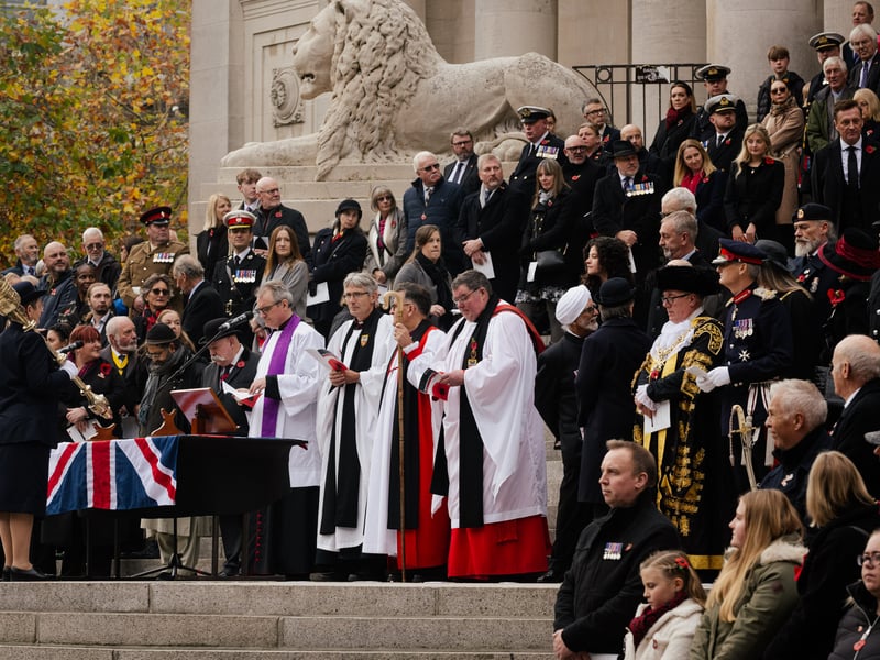 Portsmouth unites to honour fallen soldiers on Remembrance Sunday at a parade in Guildhall Square.