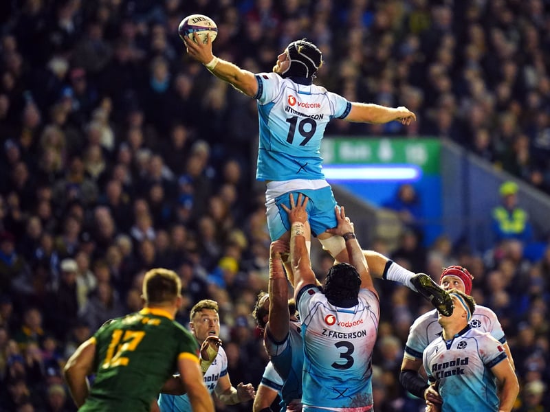 Max Williamson was the 20-minute red-card replacement for Cummings. Spilled a lineout when Scotland were on the offensive. Dylan Richardson, Rory Sutherland, Jamie Ritchie, Elliot Millar Mills, Josh Bayliss, Jamie Dobie and Stafford McDowall all appeared in the second half.