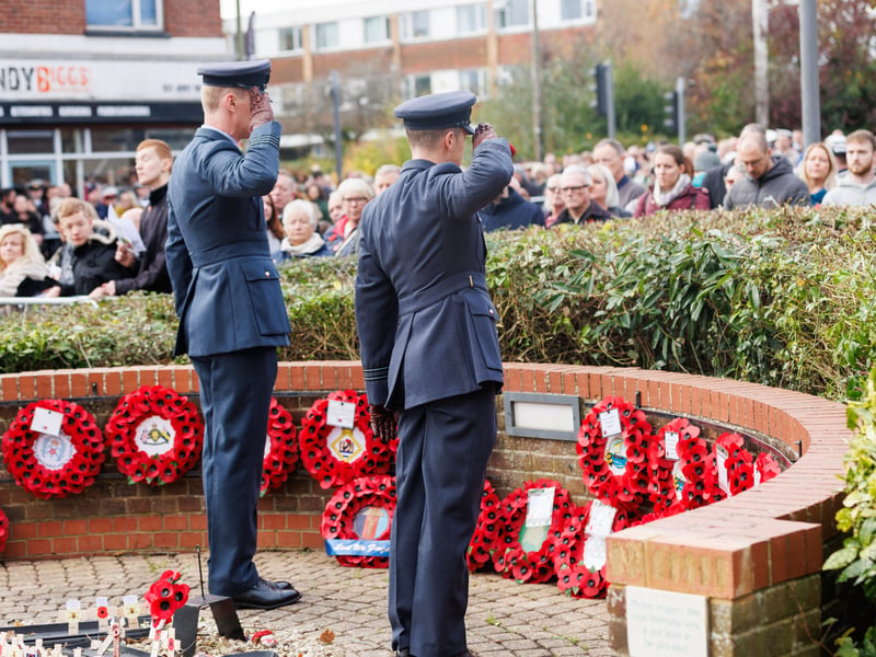 Gosport Remembrance Sunday parade at Gosport War Memorial Hospital.