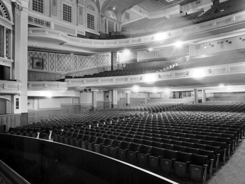 Auditorium of the Playhouse theatre in Edinburgh after refurbishment in February 1975.