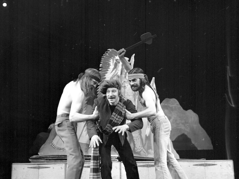 Bill Paterson in the 7:84 theatre company's production of The Cheviot, the Stag and the Black, Black Oil at the Lyceum theatre in November 1973.