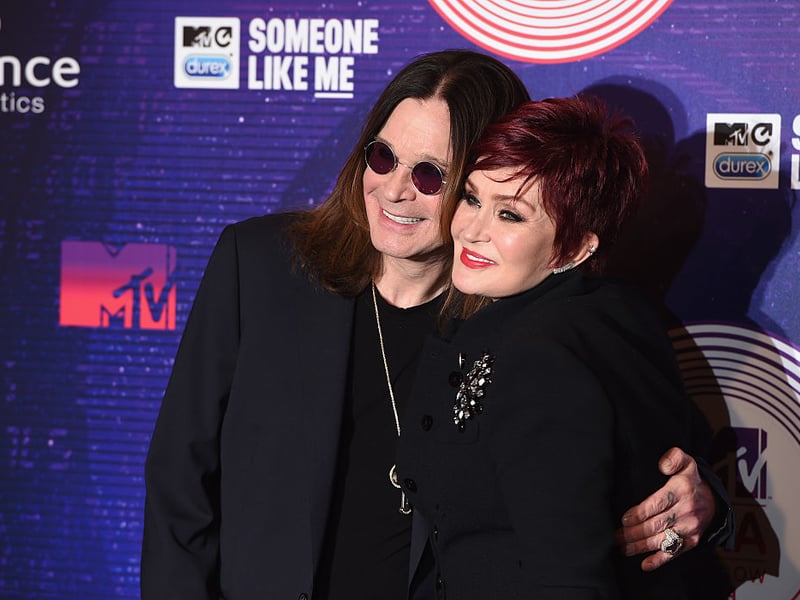 Ozzy and Sharon Osbourne seemed happy to be in Scotland.