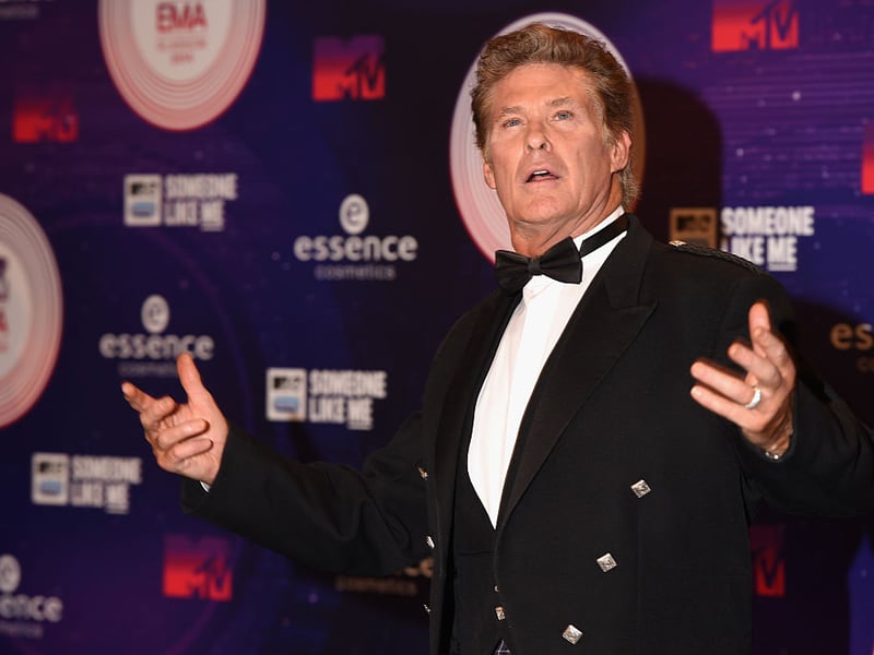 David Hasselhoff wore a kilt for the occasion.