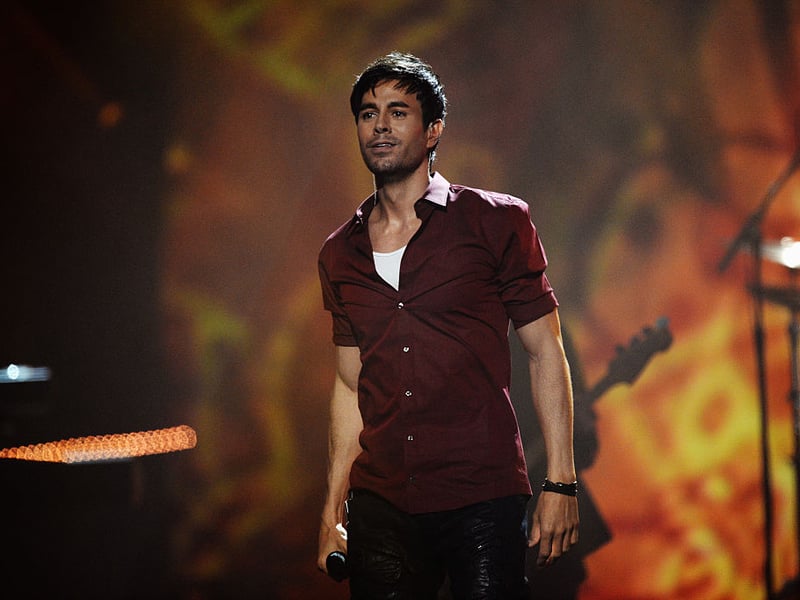 Enrique Iglesias was another star who performed in Glasgow for MTV.