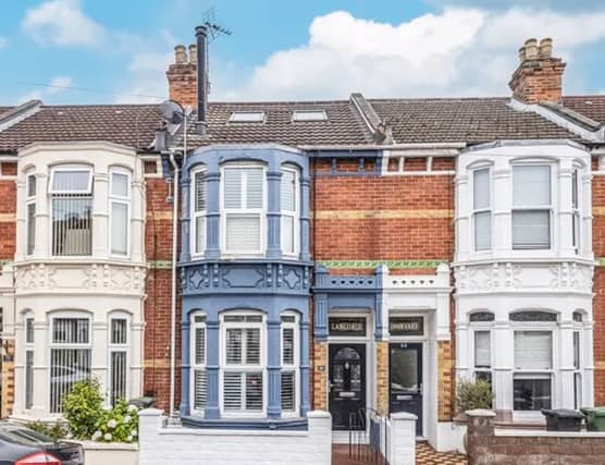 The listing says: "This impressive four bedroom, double bay & forecourt property has accommodation set over three inviting floors, offering a brilliant blend of original charm and character mixed with modern open plan spaces, ideal for family living."