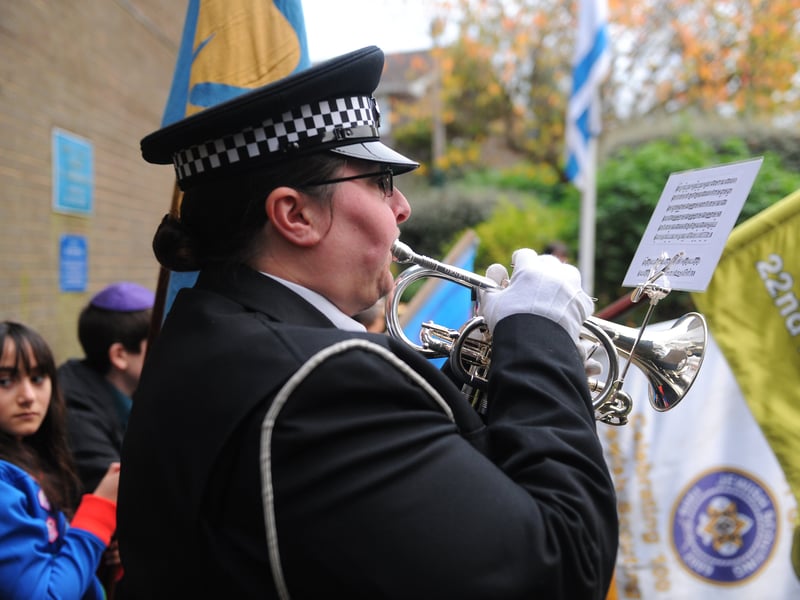 Ruth Wilson of the West Yorkshire Police Band plays The Last Post