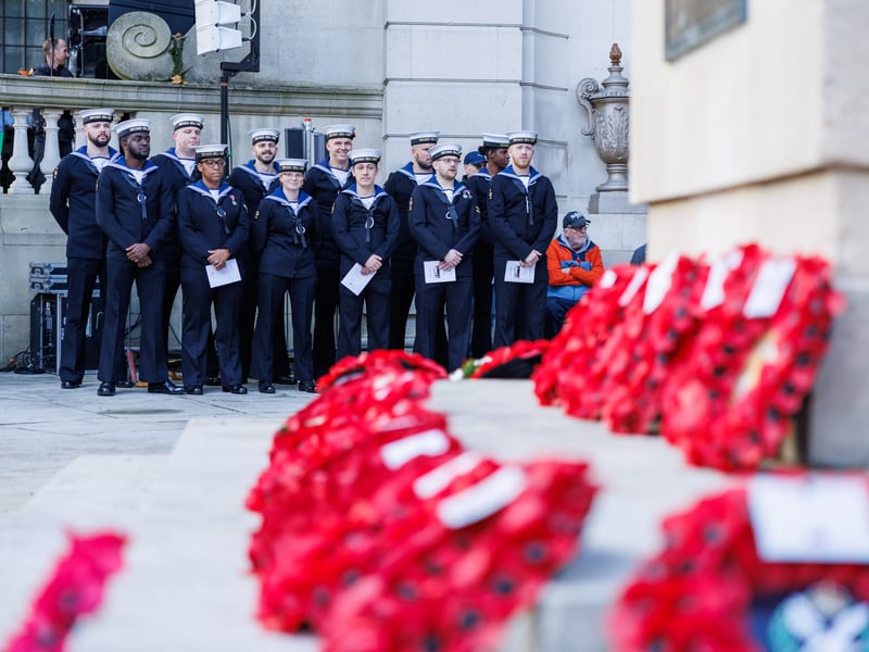 Armistice Day Service at the Cenotaph in Guildhall Square