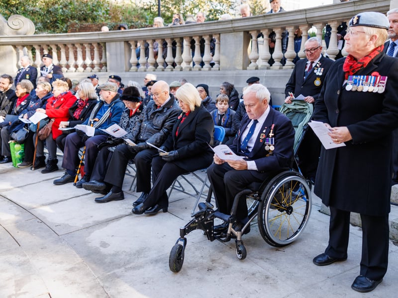 Veterans were among those at the service