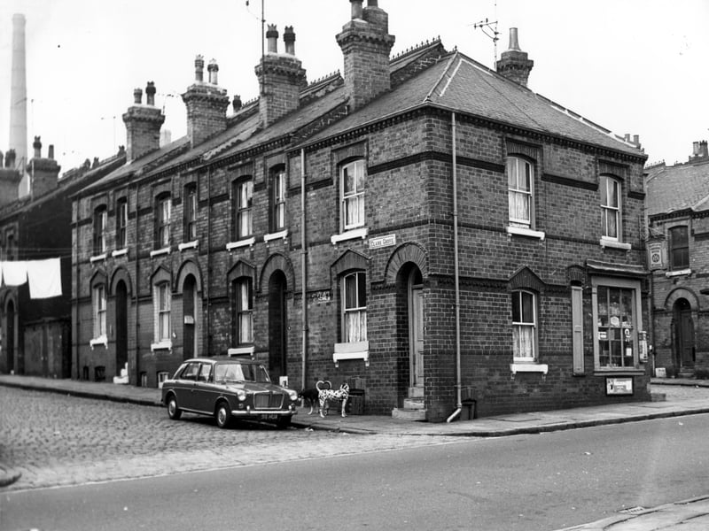 Claro Grove from Cambridge Road numbers 2 ascending to 8. Moving right, number 25 Servia Road, off-licence shop run by Anthony Edwards. The junction is with Claro Terrace.