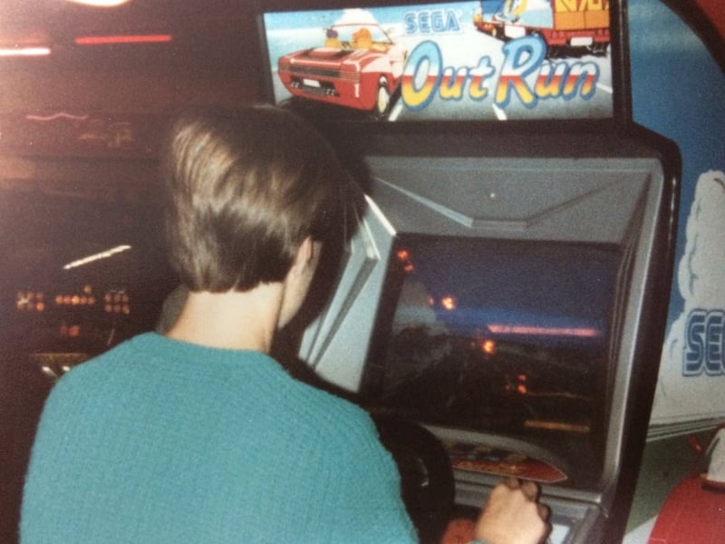 Play Out Run in a Blackpool arcade. The days of Pac Man, 