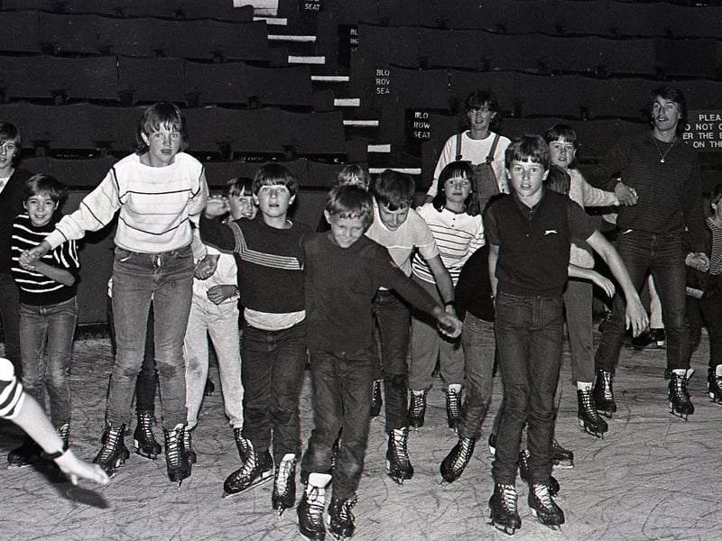 Test your skills on the ice at the Icedrome at Blackpool Pleasure Beach. This was 1984