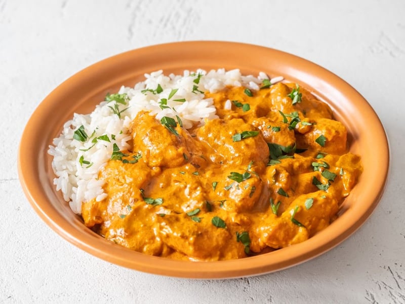 Regularly voted Britain's favourite dish, chicken tikka masala comprises marinated chicken chunks in a spiced sauce. Many think that the recipe originates in the UK - with South Asian cooks in Glasgow being the most likely source.