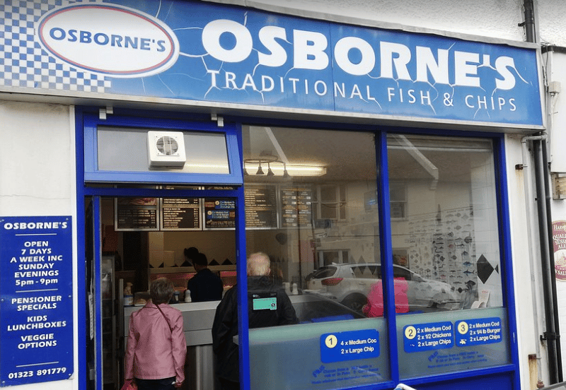 Osbourne’s Fish and Chips in Seaford has a 4* rating from 208 reviews. A TripAdvisor reviewer said: “Yet another fantastic meal, large cod was meaty, tasty and the batter, light and crunchy. Two burgers, cooked perfectly with crunchy chips. Staff were attentive, polite and welcoming.”