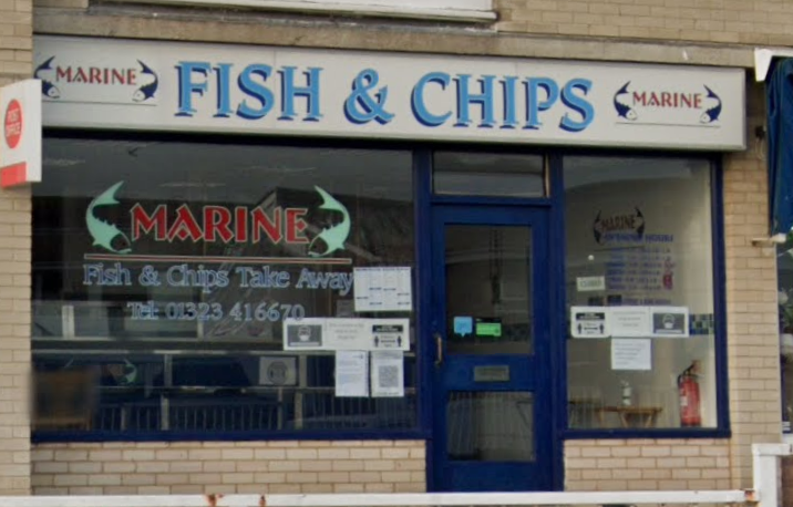 Marine Fish and Chips in Eastbourne has a 4.5* rating from 34 reviews. A TripAdvisor reviewer said: “First class fish and chips and generous portions, run by a very friendly, helpful couple. I only have cod, so I can't speak for other fish, but you won't be disappointed.”