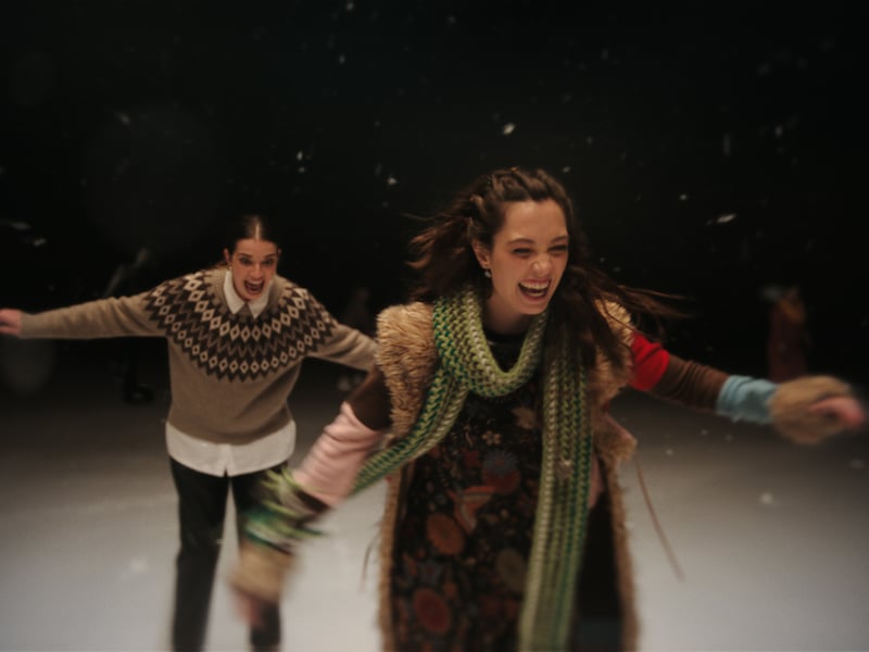 John Lewis' 2024 Christmas advert follows a woman frantically searching for a last minute present for her sister in their flagship Oxford Street store fifteen minutes before closing. While looking she falls through a rack of dresses beginning a journey through childhood memories of growing up together, with the advert ending as she meets her sister with a perfectly wrapped gift in hand. The advert features 'Sonnet' by Richard Ashcroft, a departure from previous years which often feature cover songs. 