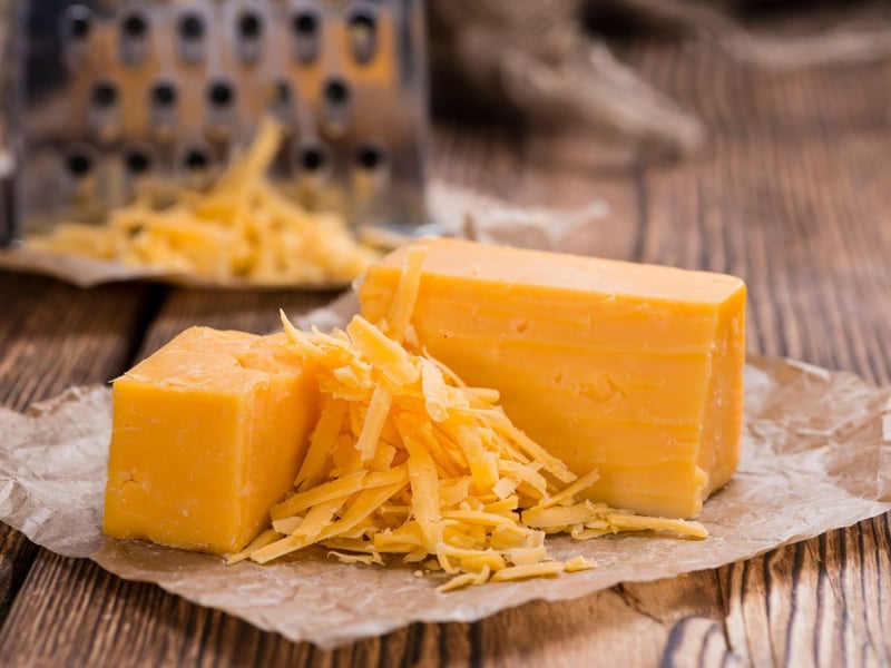 Top of the tastes is cheddar cheese - the sharp-tasting dairy product first made in the Somerset village of Cheddar, where it was matured in caves.