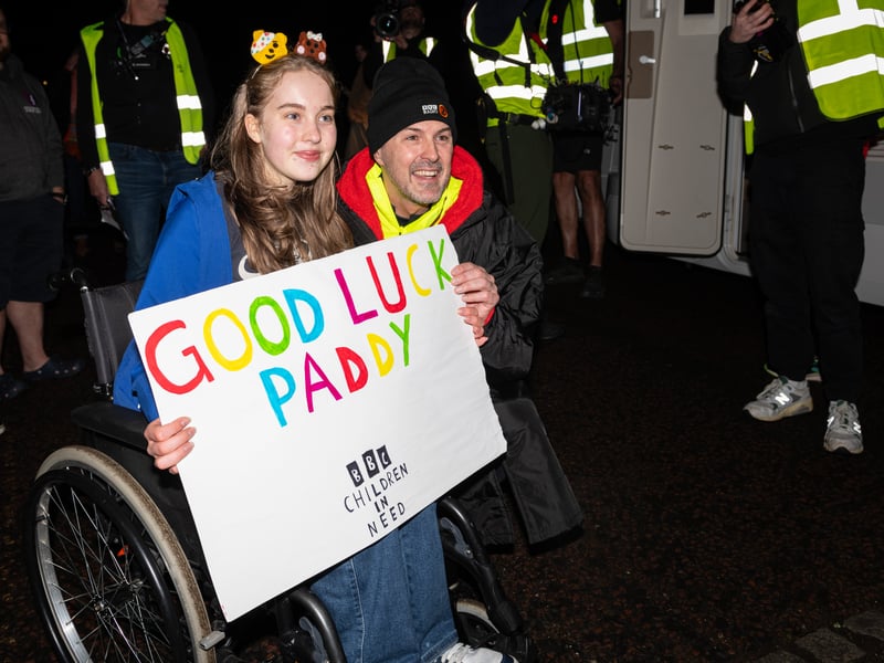 Paddy wasn't short of support along the way.