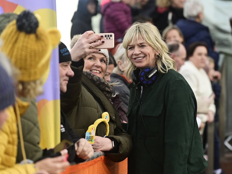 Zoe Ball was at Glasgow's Pacific Quay to welcome Paddy at the end of his epic cycle.