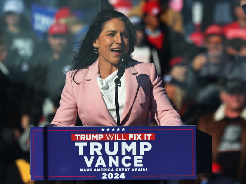 Former Hawaii representative Tulsi Gabbard has been tapped by Mr Trump to be director of national intelligence, another example of Trump prizing loyalty over experience. Ms Gabbard, 43, was a Democratic House member who unsuccessfully sought the party’s 2020 presidential nomination before leaving the party in 2022. She endorsed Mr Trump in August and campaigned often with him this autumn, and she has been accused of echoing Russian propaganda. Ms Gabbard, who has served in the Army National Guard for more than two decades, deploying to Iraq and Kuwait, would come to the role as an outsider compared to her predecessor. The current director, Avril Haines, was confirmed by the Senate in 2021 following several years in a number of top national security and intelligence positions.