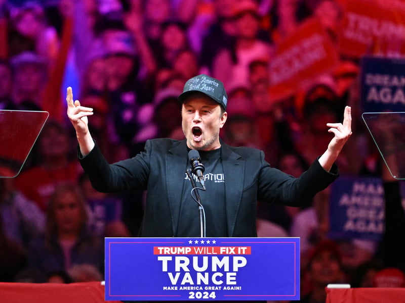 Mr Musk, the richest man in the world, will jointly lead a new US Department of Government Efficiency that will advise Mr Trump’s White House on how to reform and make savings in the federal government. The billionaire will share the role with former Republican presidential candidate Vivek Ramaswamy, with the department sitting outside of the government but offering “guidance” to the White House. jointly lead a new US Department of Government Efficiency that will advise President-elect Donald Trump’s White House on how to reform and make savings in the federal government. The role appears to be Mr Musk’s reward for his public and vocal support for Mr Trump’s bid to return to the White House, including relentless posting to X, the social media platform Mr Musk owns, as well as hundreds of millions of dollars raised by a Musk-backed political action committee. The acronym for the new department, Doge, is a nod to Mr Musk’s favourite cryptocurrency, dogecoin. The billionaire SpaceX and Tesla owner has previously suggested he could find at least two trillion dollars in savings within government spending – nearly a third of its total annual spend.