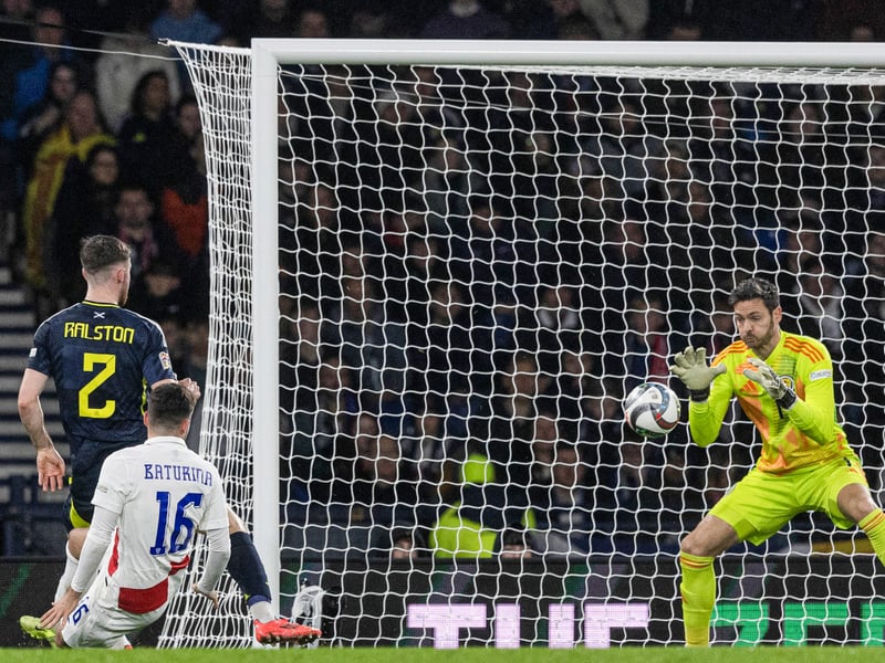 Needed every centimetre of his large feet to turn an Andrej Kramaric strike on to the post in the opening exchanges. Moved above Alex McLeish into fifth spot in the all-time cap standing with his 78th appearance for Scotland. Kept his concentration right until the end. 8