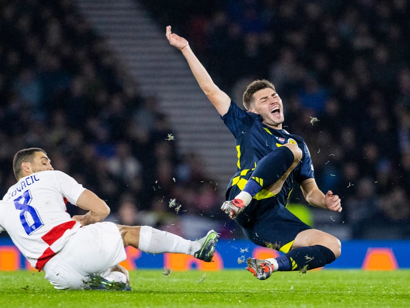 Always keen to get on the ball, the Napoli man was caught in possession a couple of times in the first half, most notably by a crisp sliding tackle by Mateo Kovacic. Lashed ball over the bar on 58 minutes when playing Ben Doak in was the better option, and then repeated the trick on 70 minutes. Had some pretty passes but Scotland lockpicker was not quite able to conjure up a moment of inspiration. 7