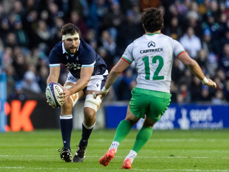 A debut to remember for the 6ft 9in Glasgow Warriors second row who ran the Scottish lineout. Acquitted himself well but had to come off in the second half and failed a head injury assessment. 6
