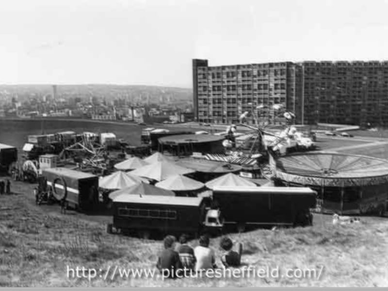 Fairs were a popular place to go. The picture show a fairground off Manor Oaks Road, in April 1985. Photo: Newspapers Ltd, Picture Sheffield