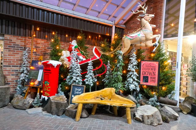 Santa's sleigh at the Christmas displays at Wentworth garden Centre. Photo: Dean Atkins, National World