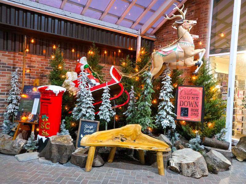 Santa's sleigh at the Christmas displays at Wentworth garden Centre. Photo: Dean Atkins, National World