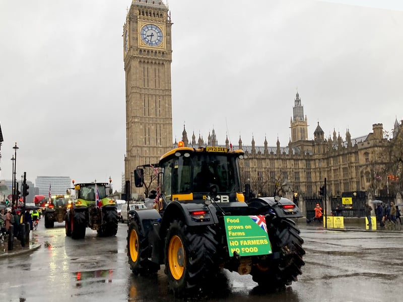 Farmers protest in central London over the changes to inheritance tax (IHT) rules in the recent UK Budget with introduce new taxes on farms worth more than £1 million. Picture: PA